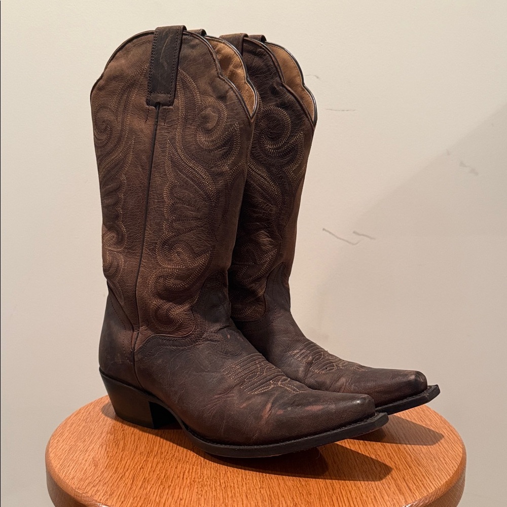 J.B. Dillon Rich Brown Cowboy Boots